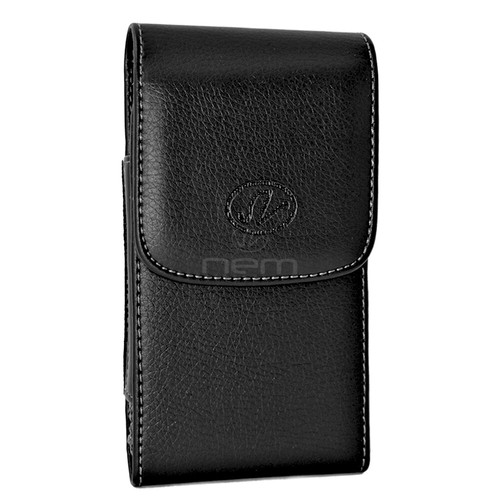 Wider vertical leather pouch - wider,